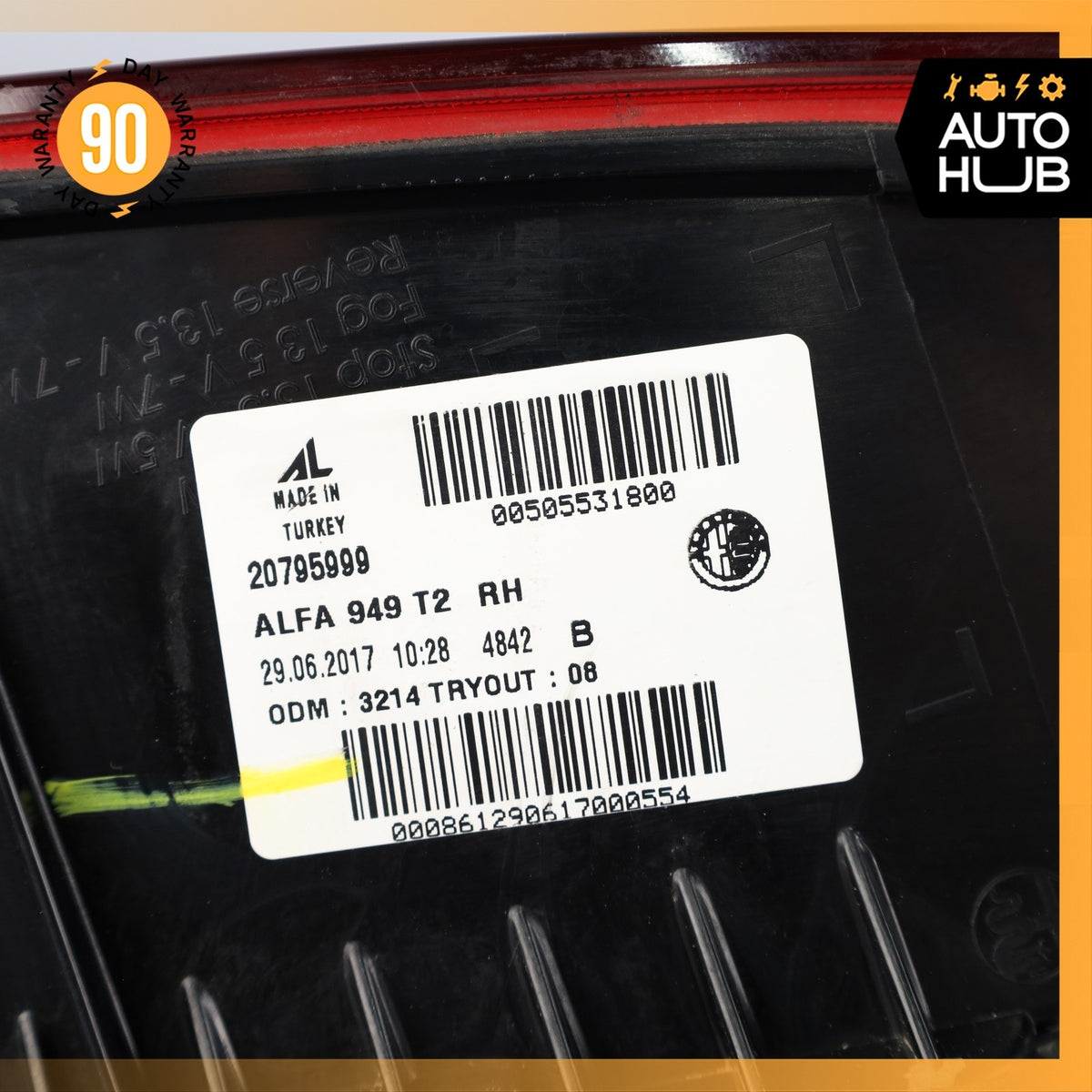 17-23 Alfa Romeo 949 Stelvio Rear Right Inner LED Taillight Tail Light Lamp OEM - photo 19