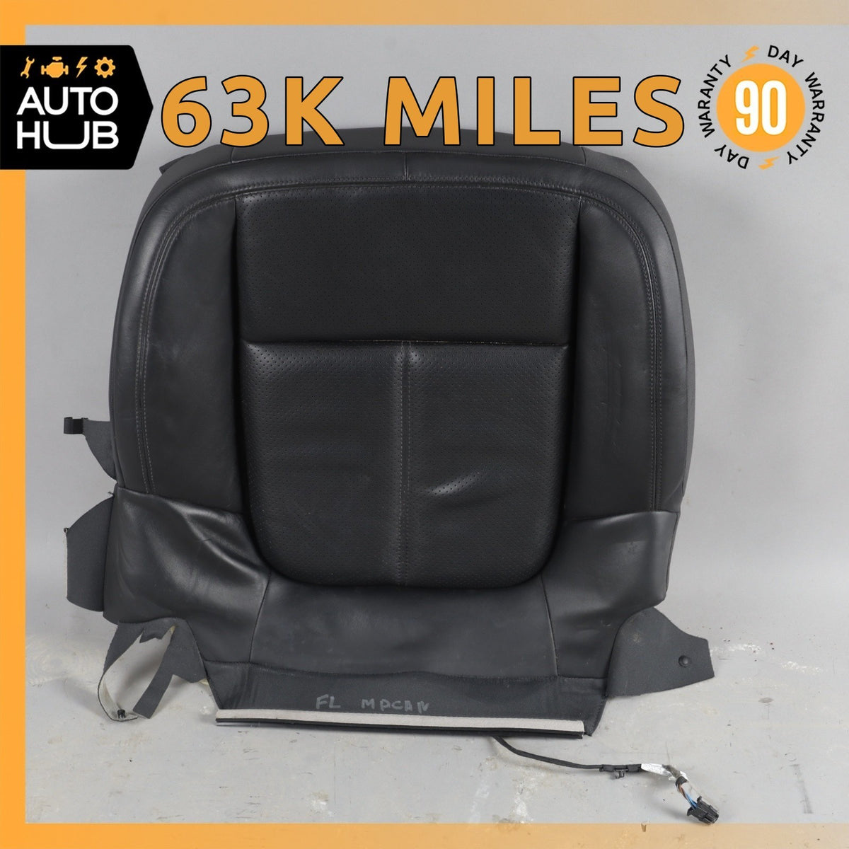 15-18 Porsche Macan 95B Front Left Lower Bottom Seat Cushion Leather Black OEM - photo 1