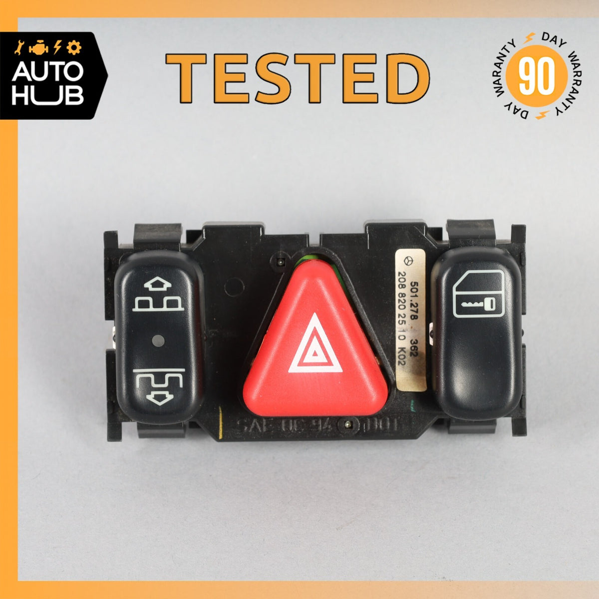 98-03 Mercedes W208 CLK430 CLK320 Hazard Door Lock Switch Control Panel OEM - photo 1