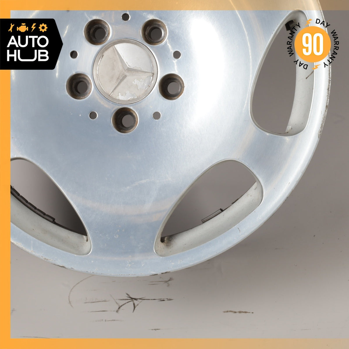 Mercedes W220 S600 CL500 S500 7.5 x 17 17" Wheel Rim Polished 2204011202 OEM - photo 6