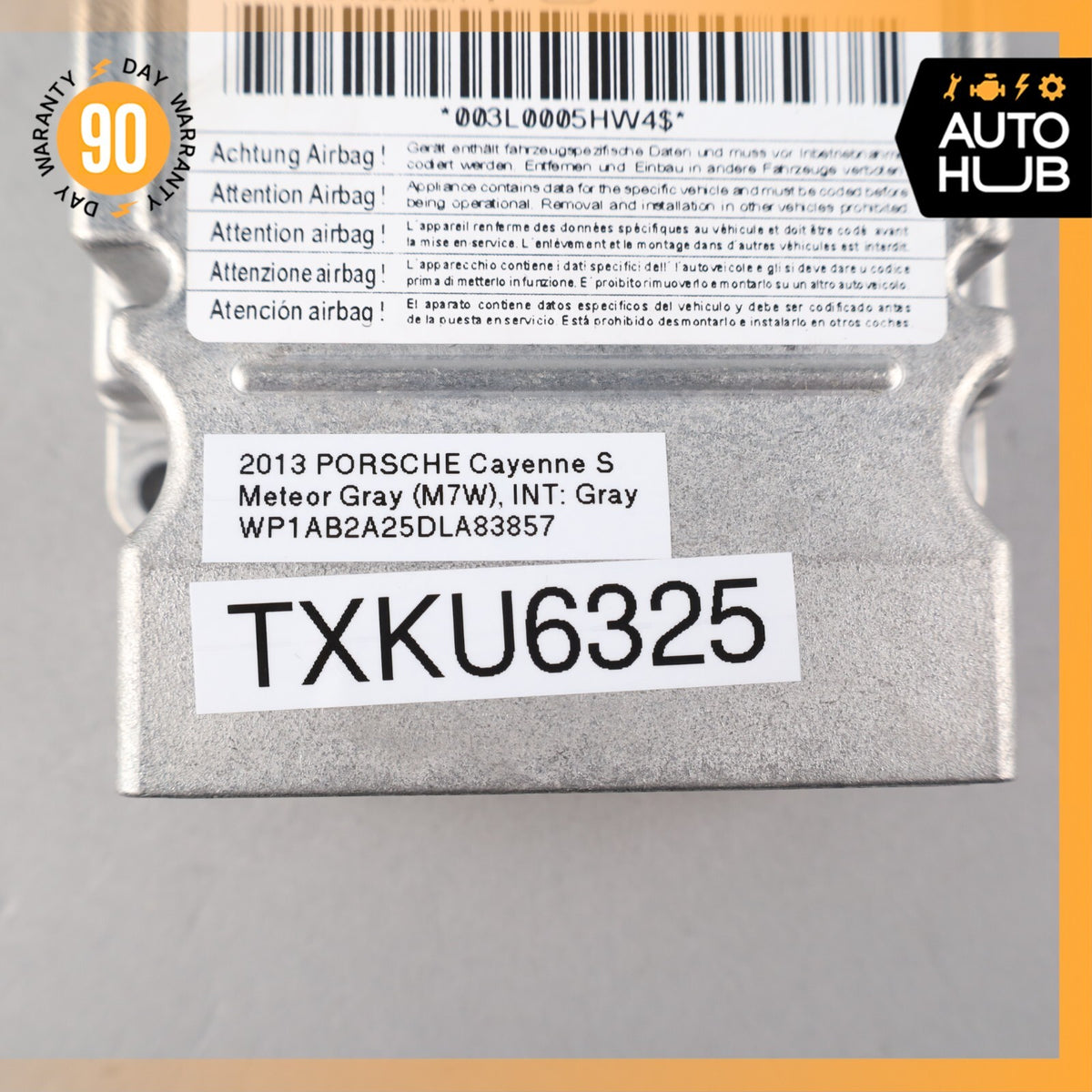 11-14 Porsche Cayenne 958 S Airbag Air Bag Sensor SRS Control Module OEM - photo 8