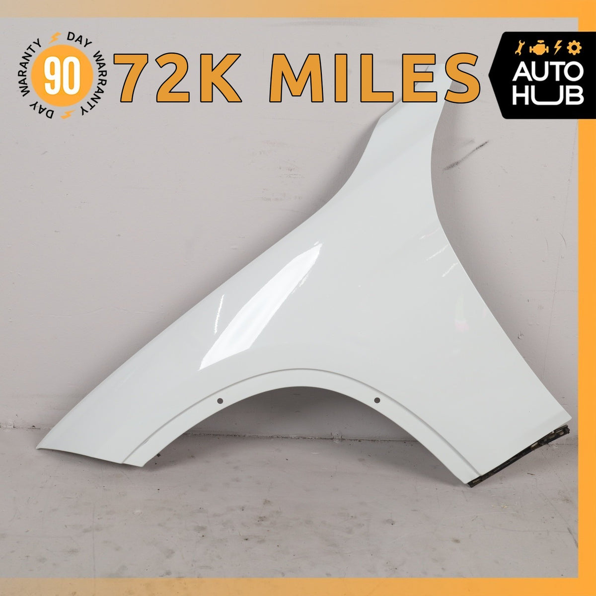 13-15 BMW E84 X1 Left Driver Side Fender Assembly White OEM - photo 1