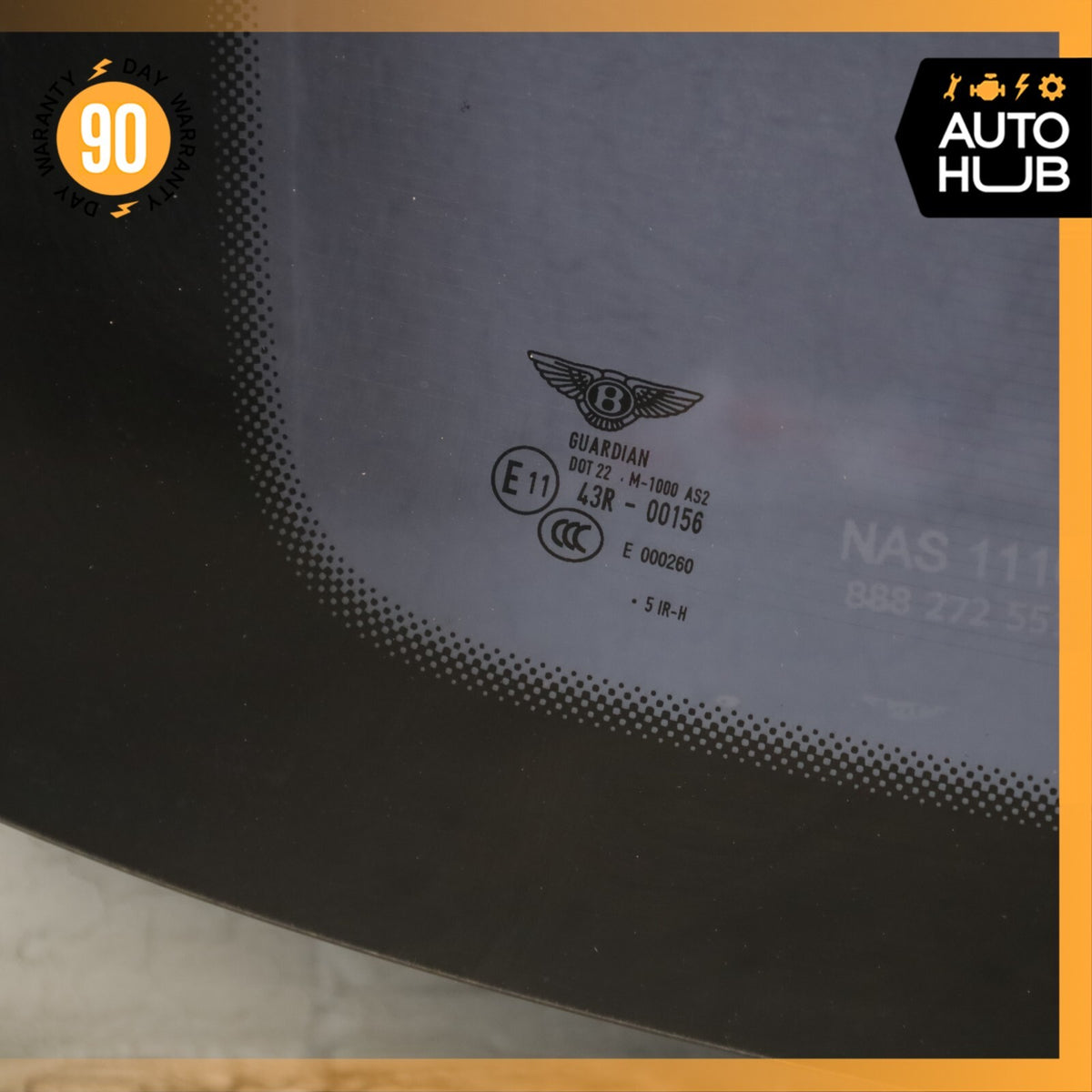 06-13 Bentley Continental Flying Spur Rear Windshield Wind Shield Glass OEM 78k - photo 9
