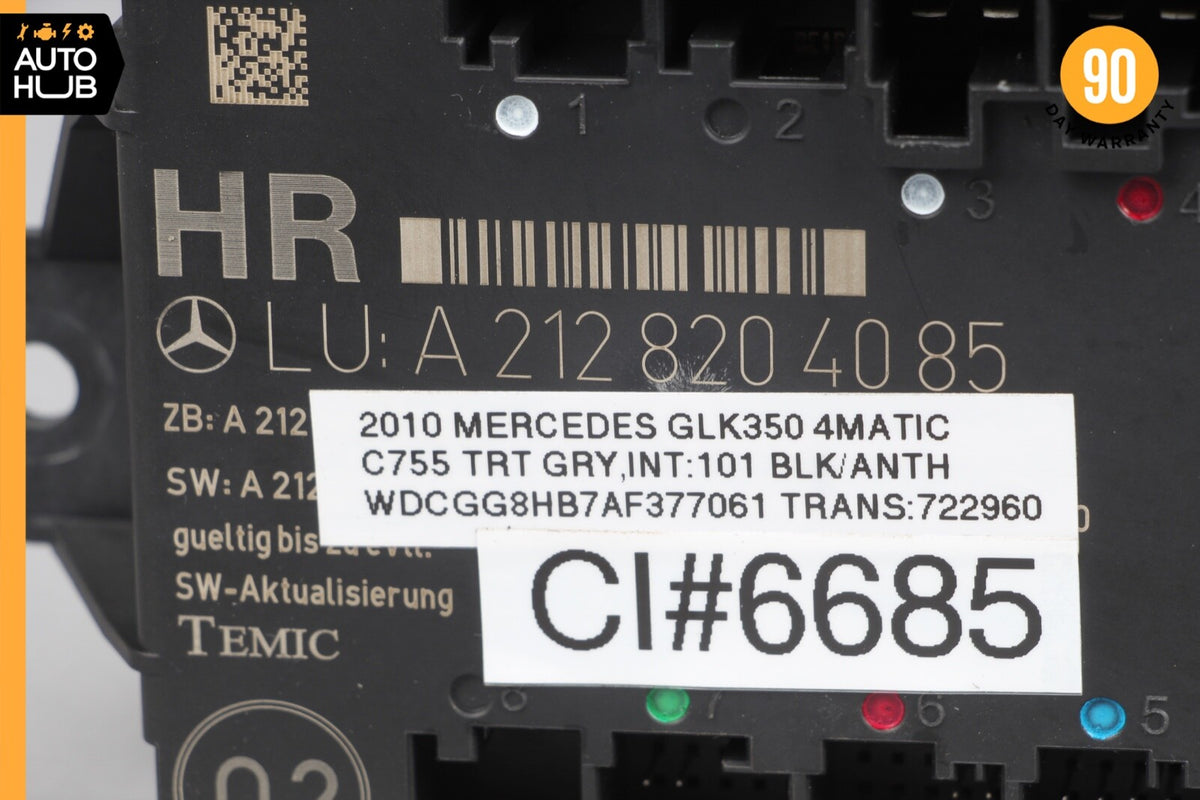 08-18 Mercedes X204 GLK350 E350 CLS550 Rear Right Side Door Control Module OEM - photo 7