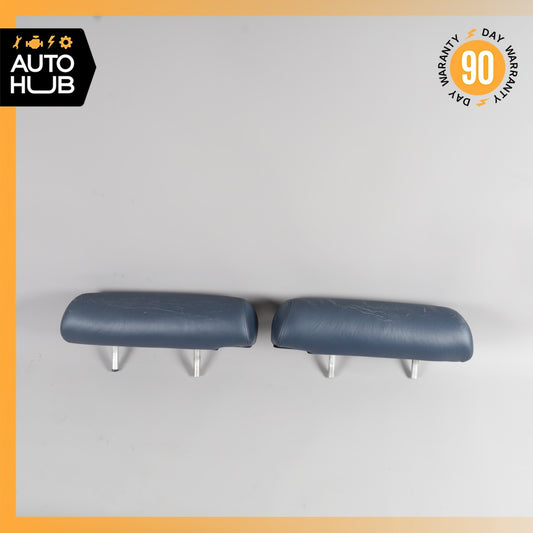Rolls Royce Silver Spirit Rear Left & Right Seat Headrest Head Rest Set Blue OEM - photo 1