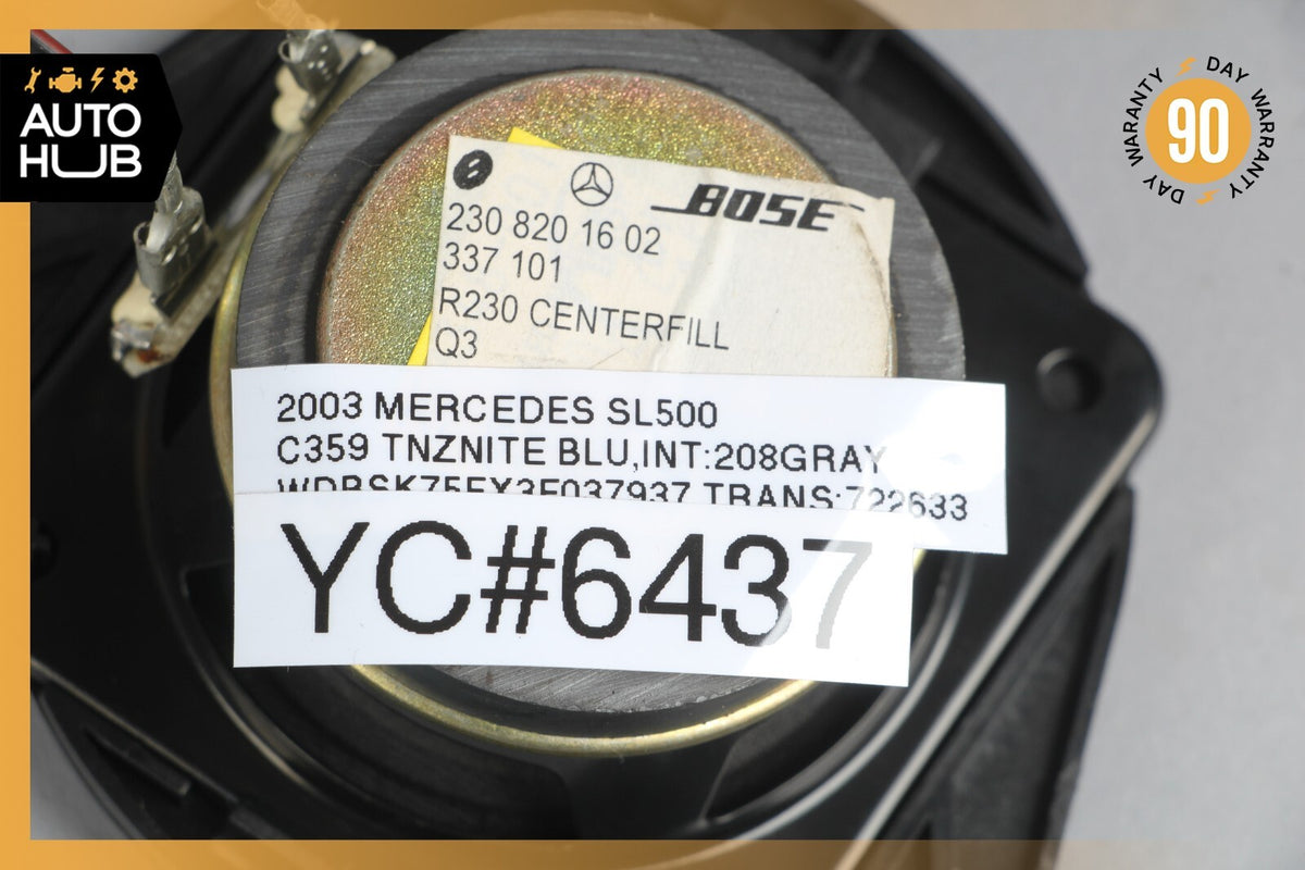 03-08 Mercedes R230 SL500 SL55 AMG Dashboard Dash Center Audio Speaker Bose OEM - photo 8