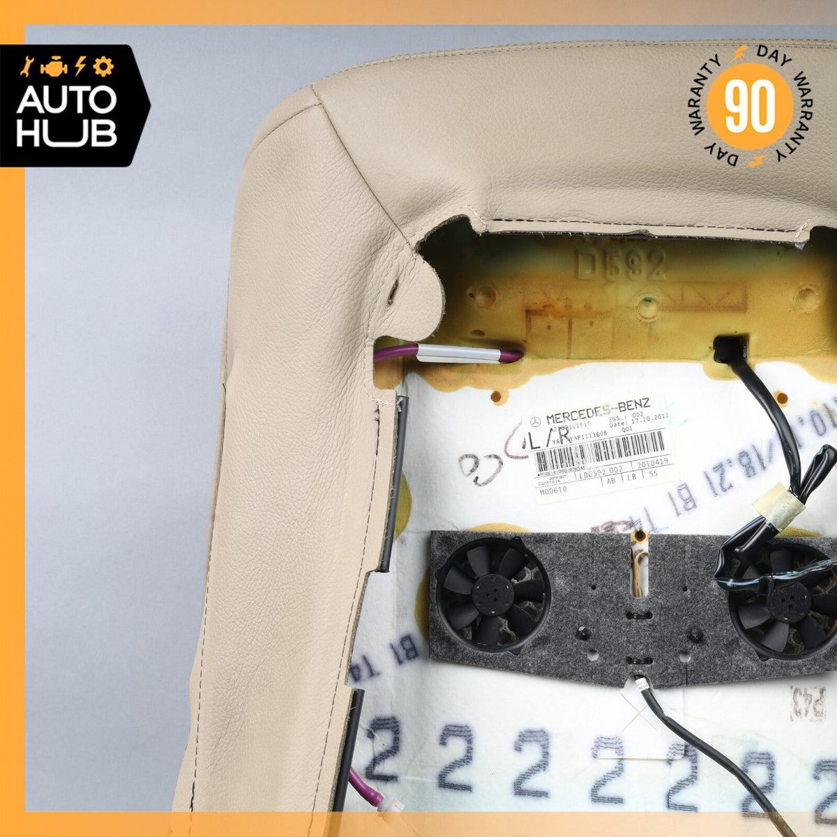 12-14 Mercedes W218 CLS550 Top Upper Seat Cushion Front Left Side Beige OEM - photo 9
