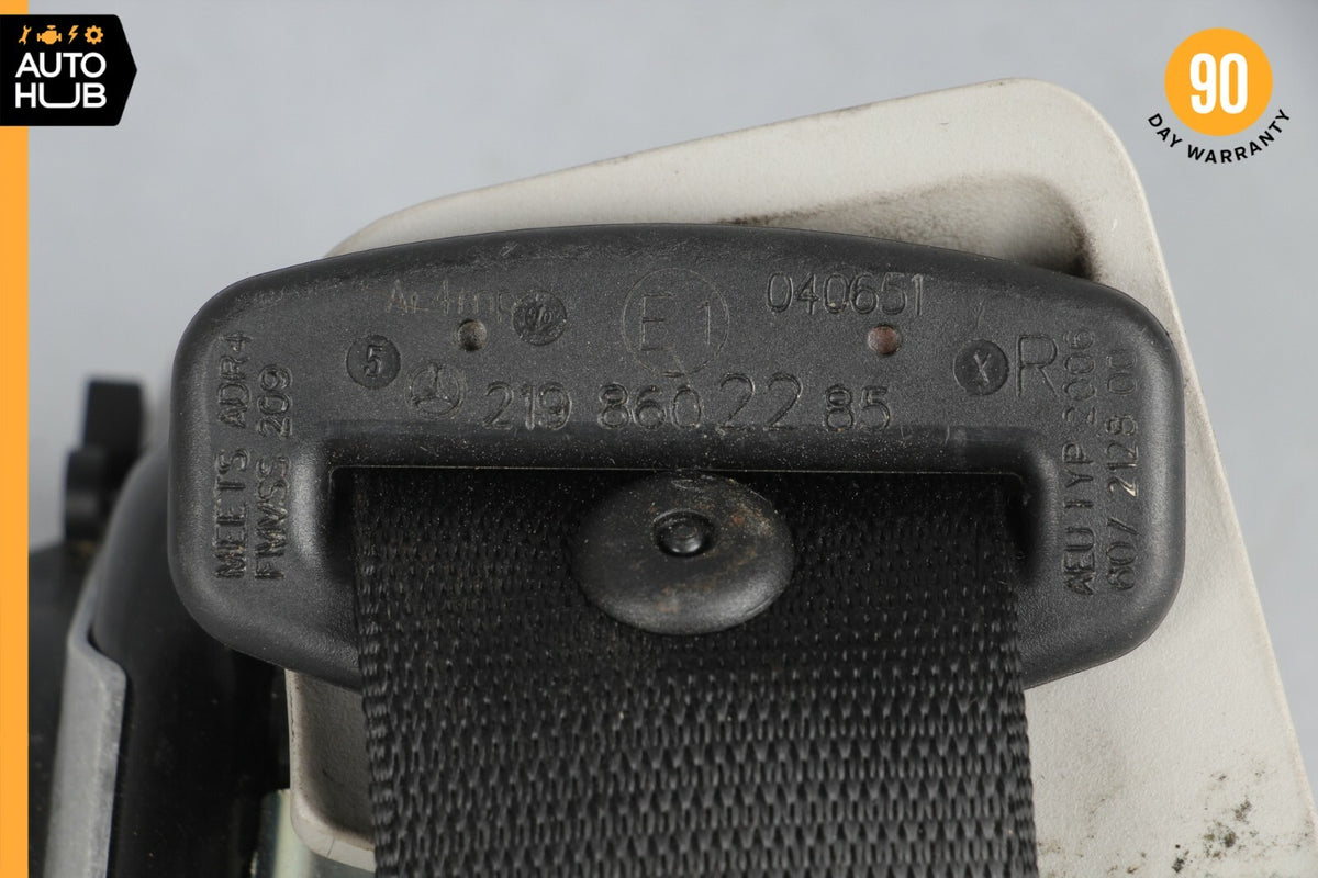 06-11 Mercedes W219 CLS550 CLS500 Rear Right Passenger Side Seat Belt Black OEM - photo 8