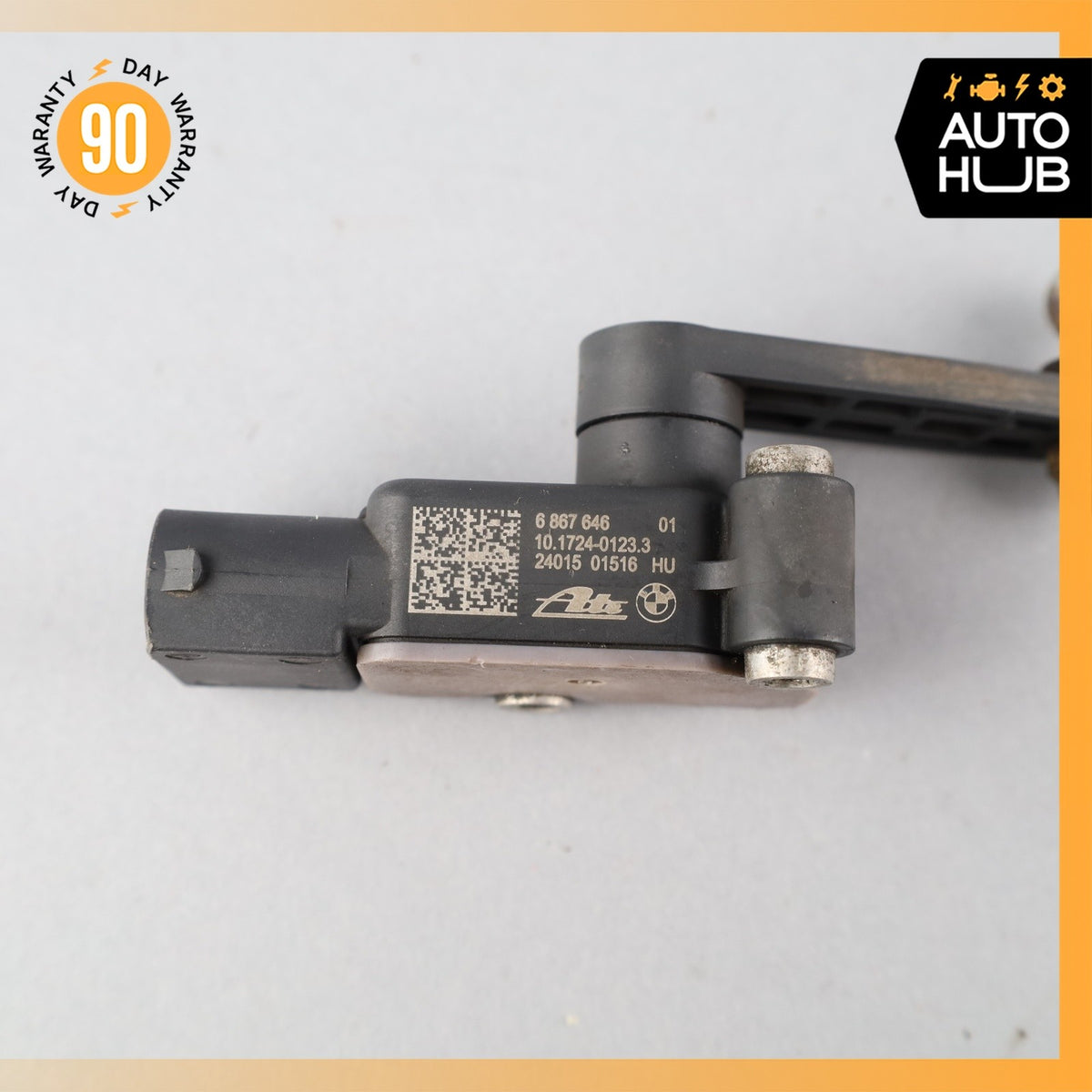 14-20 BMW F15 X5 X6 Rear Headlight Suspension Level Sensor 6867646 OEM - photo 8