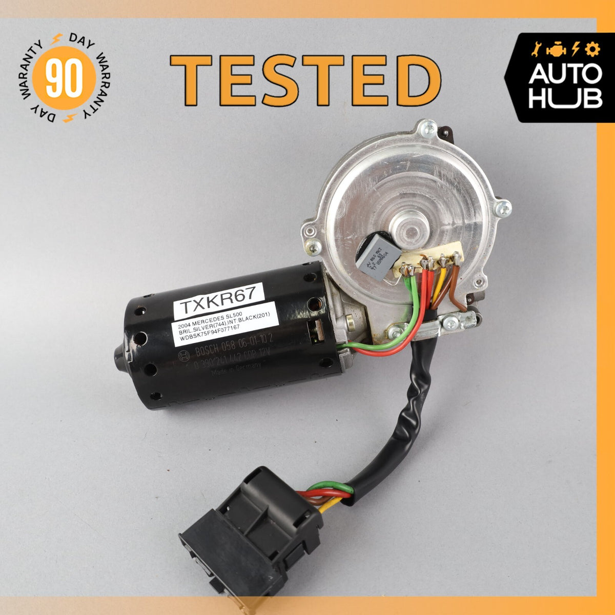 03-12 Mercedes R230 SL500 SL550 SL600 SL55 AMG Windshield Wiper Motor OEM - photo 1