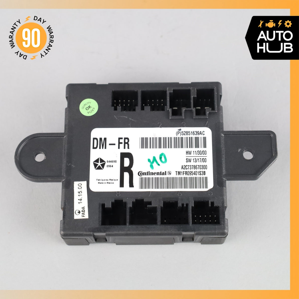 2014 Maserati Quattroporte M156 Front Right Side Door Control Module OEM - photo 7