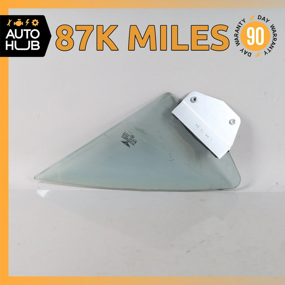 03-10 Bentley Continental GT Front Left Side Door Vent Window Glass OEM - photo 1