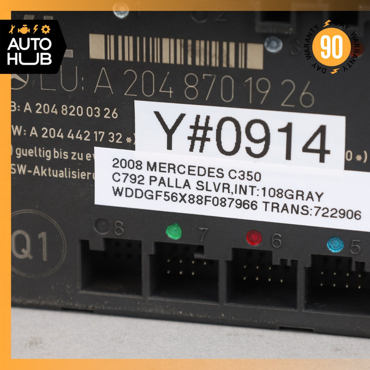 08-18 Mercedes W204 C350 E400 CLS550 Front Left Side Door Control Module OEM - photo 8
