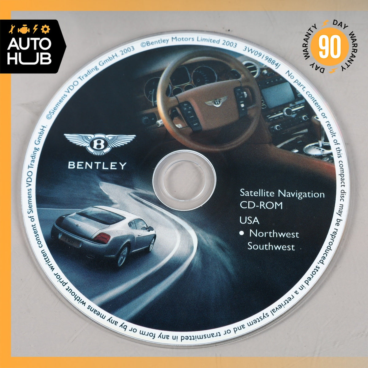 03-11 Bentley Continental GT GTC Comand GPS Map Navigation Disc Set OEM 87k - photo 10