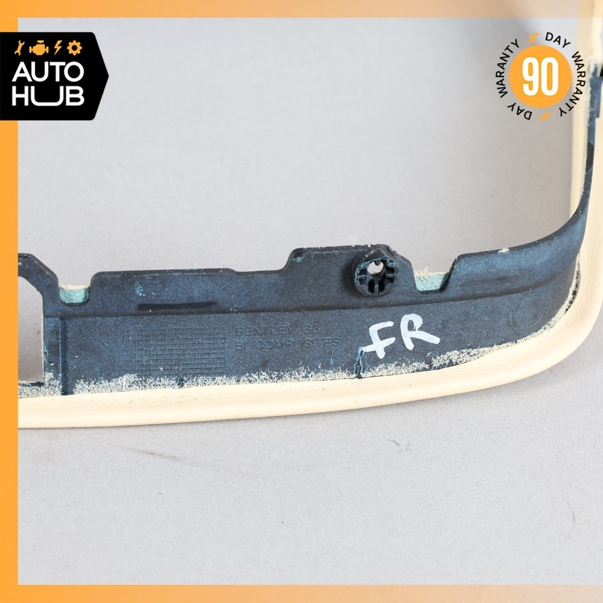 14-18 Bentley Flying Spur Front Seat Backrest Cover Panel Bezel Beige OEM - photo 9