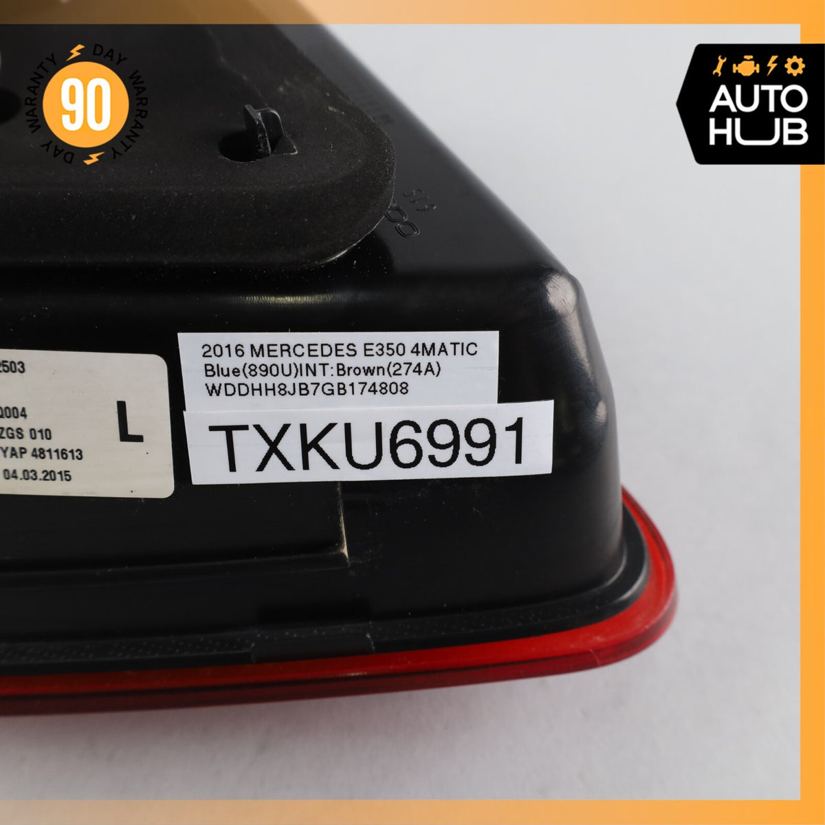 14-16 Mercedes W212 E350 E400 Inner Tail Light Lamp Rear Left Side OEM 77k - photo 13