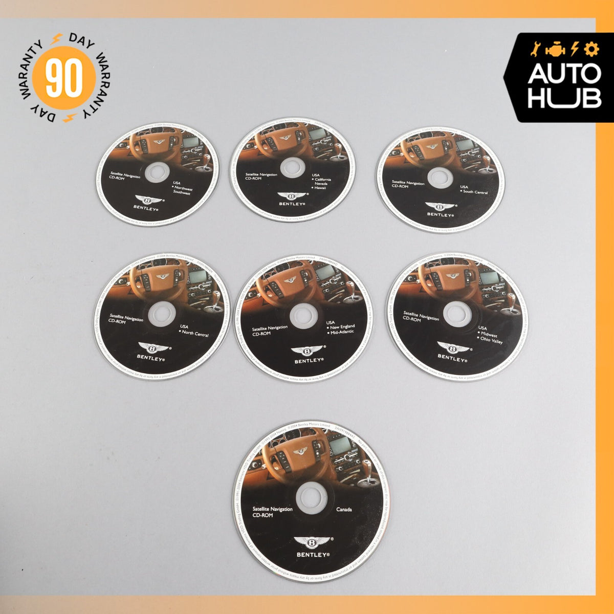 03-11 Bentley Continental Flying Spur Comand GPS Map Navigation Disc Set OEM 58k - photo 2