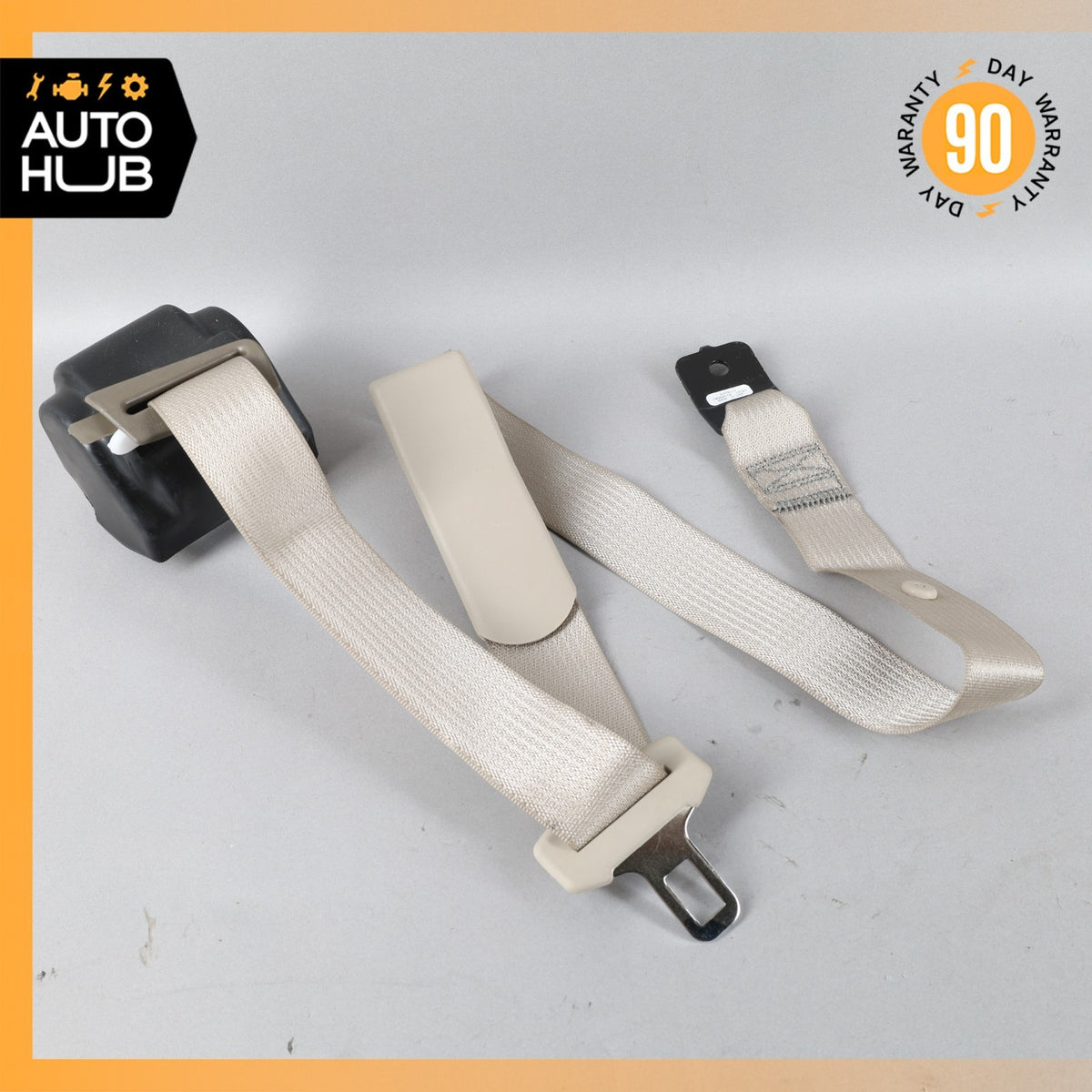 04-05 Cadillac XLR Left Driver Seatbelt Seat Belt Retractor Beige 89023213 OEM - photo 2