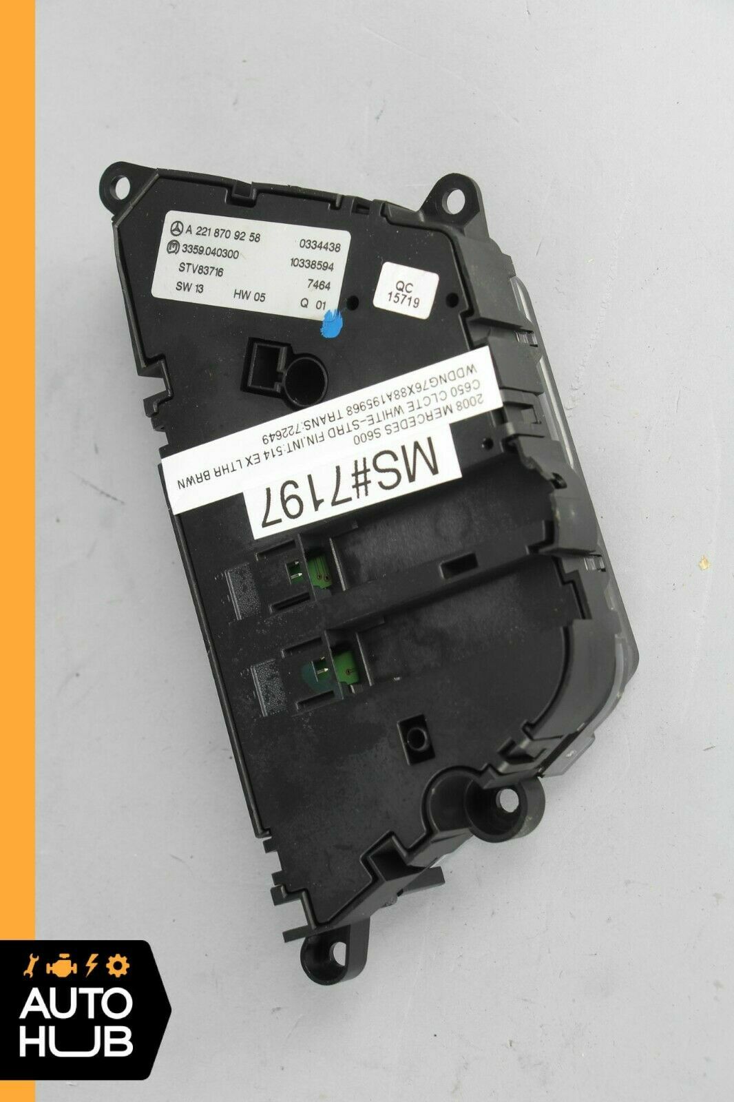07-14 Mercedes W221 S600 CL550 Front Left Driver Seat Control Memory Switch OEM - photo 7