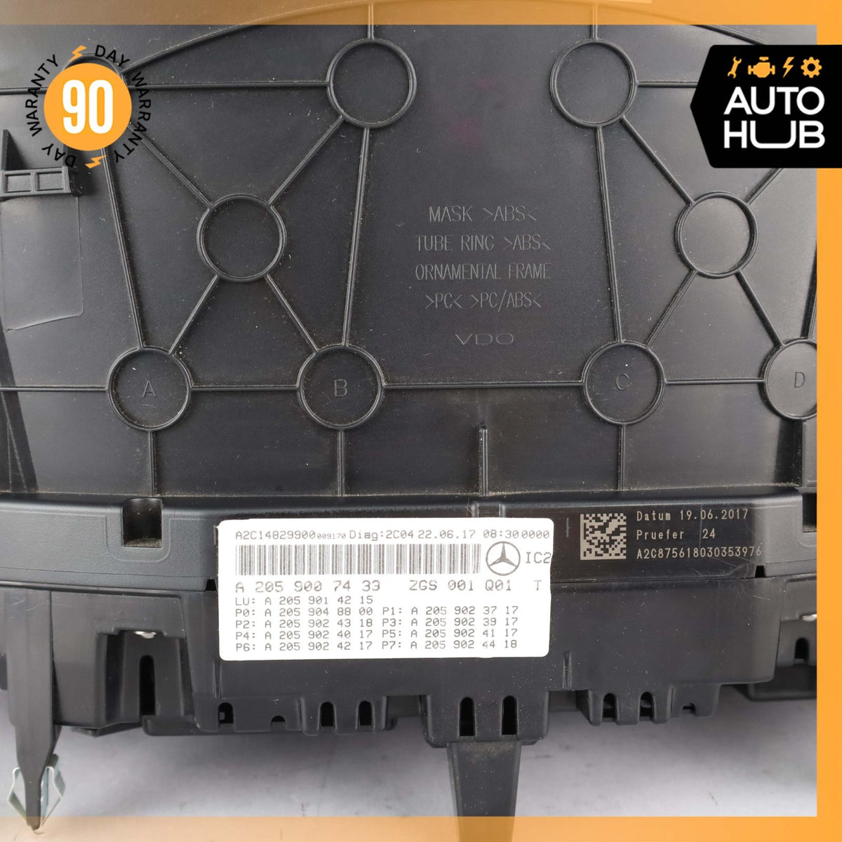 15-18 Mercedes W205 C300 GLC300 Instrument Speedometer Cluster OEM 67k - photo 15
