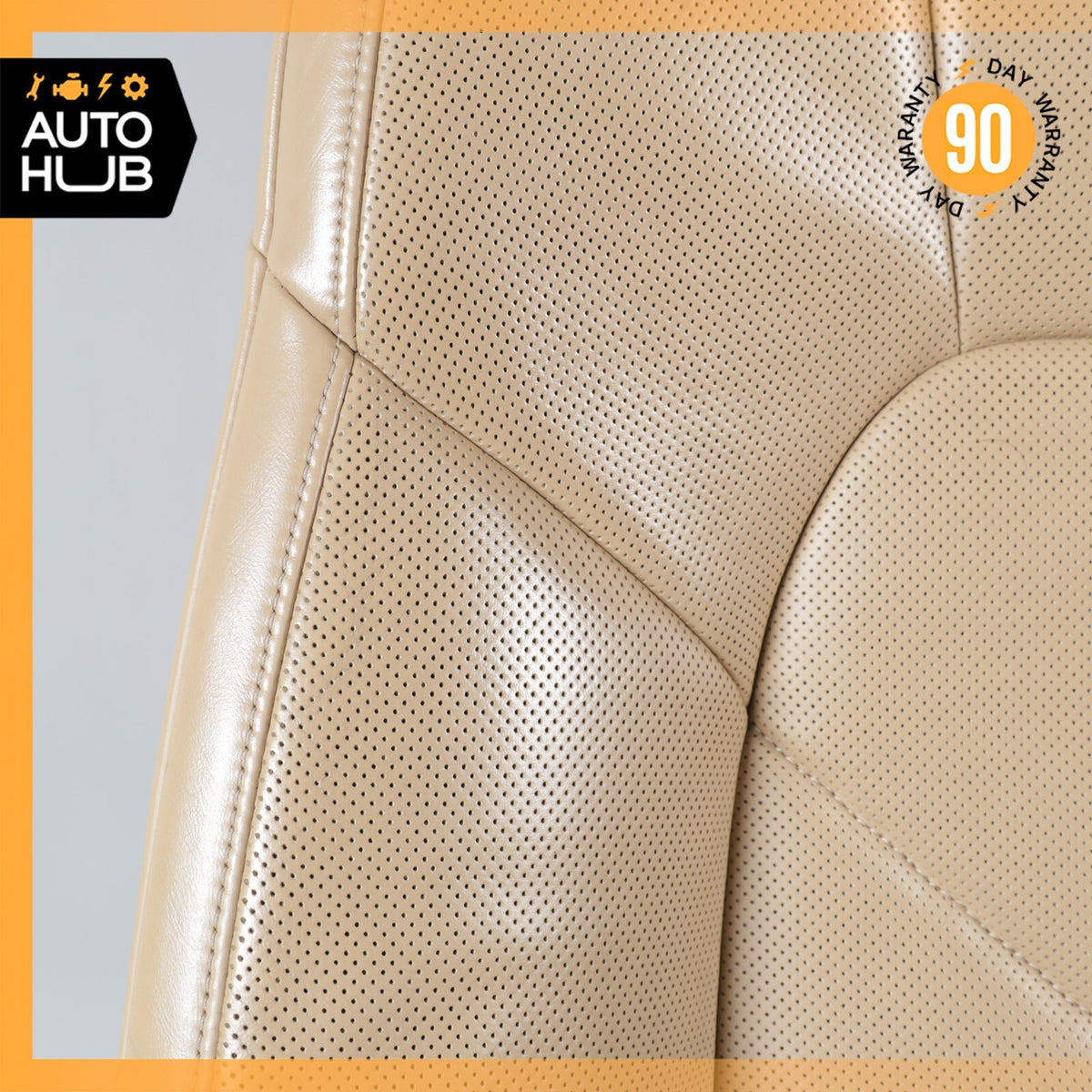 15-18 Porsche Macan S 95B Front Left Side Seat Upper Cushion Leather Beige OEM - photo 6