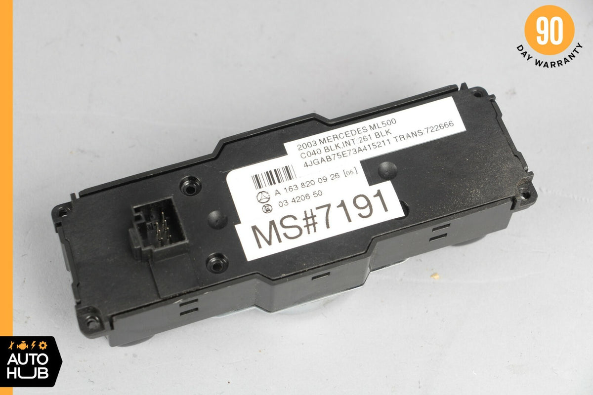 02-05 Mercedes W163 ML320 ML500 Rear Window Switch w/Climate 1638200926 OEM - photo 5