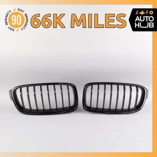 12-18 BMW F30 328i 335i Right & Left Side Radiator Hood Grill Grille OEM 66k - photo 1