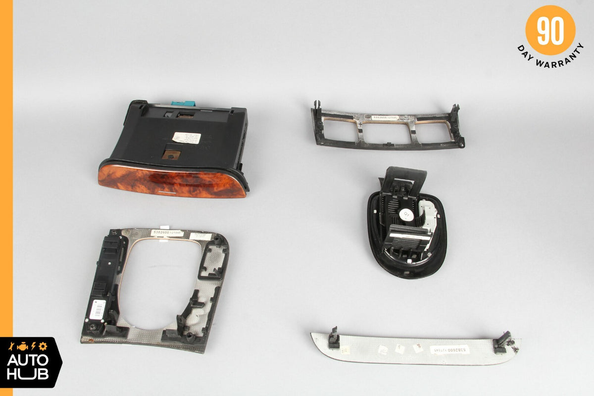 03-06 Mercedes W220 S600 S500 Center Console Trim Bezel Set Wood OEM - photo 10