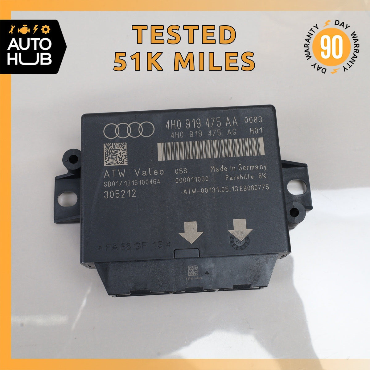 Audi C7 S6 Park Parktronic Parking Aid Assist Control Module 4H0919475AG OEM 51k - photo 1