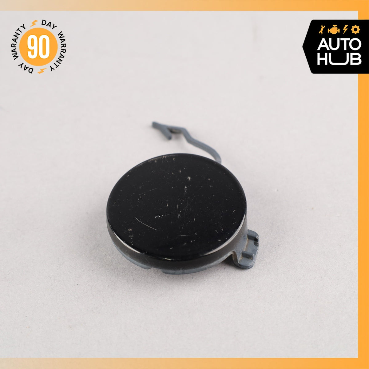 11-14 Porsche Cayenne 958 Front Right Bumper Tow Hook Hitch Cover Lid Black OEM - photo 7