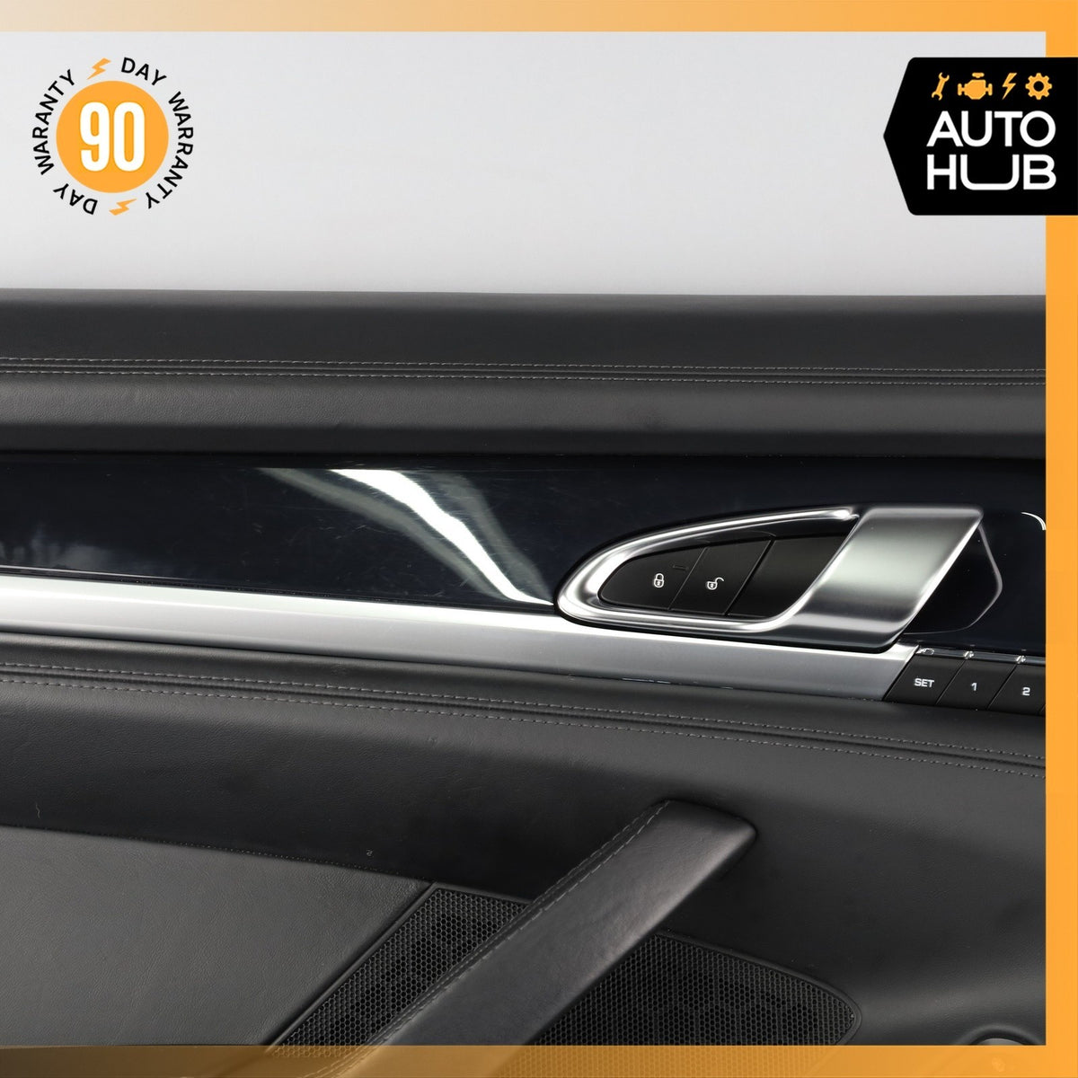 10-16 Porsche Panamera 970 Front Left Interior Door Panel Leather Black OEM 83k - photo 4