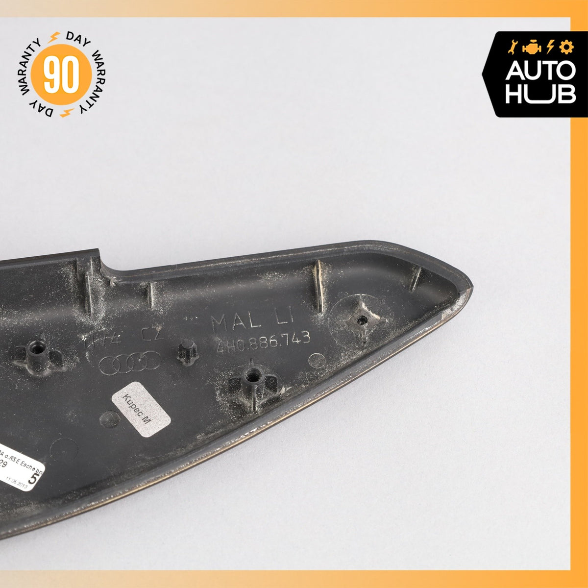 11-18 Audi D4 A8 Rear Left Seat Center Console Trim Cover Wood OEM - photo 9