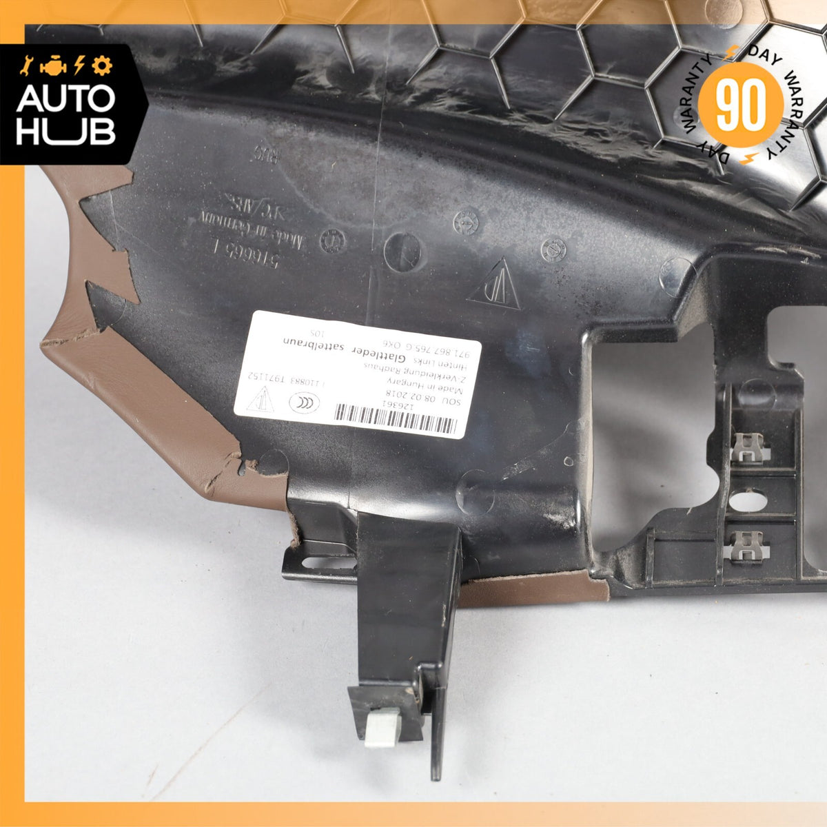 Porsche Panamera 971 4S Rear Left Lower C-Pillar Cover Panel Trim Brown OEM 6k - photo 13
