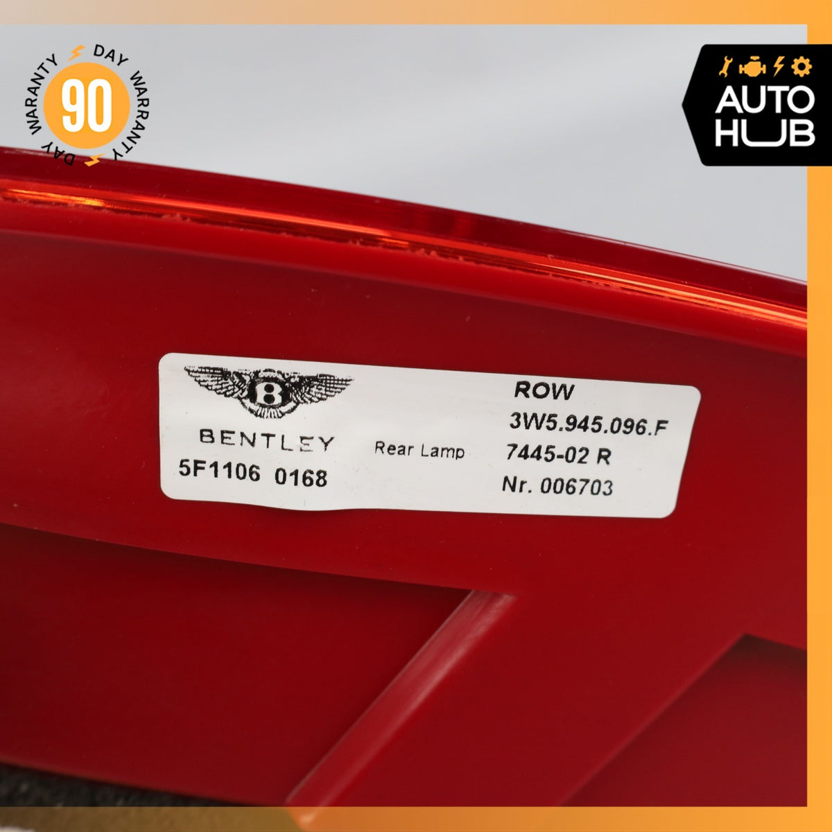06-13 Bentley Continental Flying Spur Right Tail Light Lamp 3W5945096F OEM 39k - photo 12