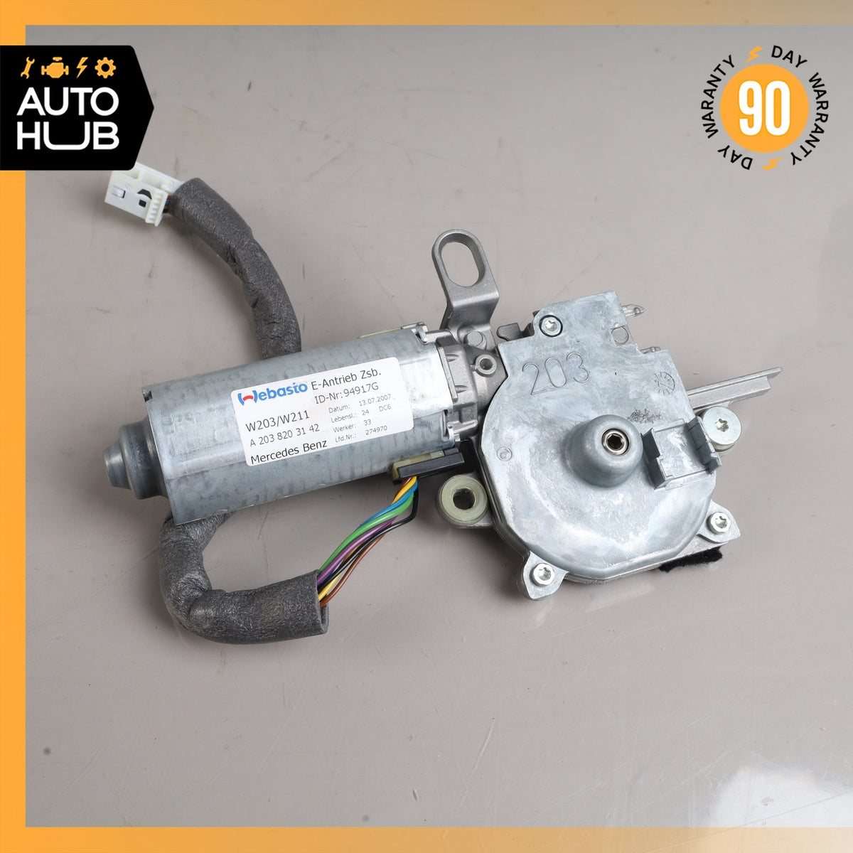 Mercedes W211 E350 CLS500 Panoramic Sunroof Sun Roof Motor 2038203142 OEM - photo 2