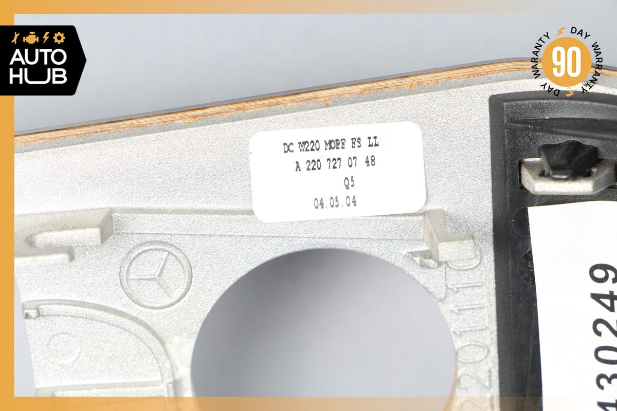 03-06 Mercedes W220 S55 AMG S500 Front Left Master Window Trim Bezel Wood OEM - photo 9