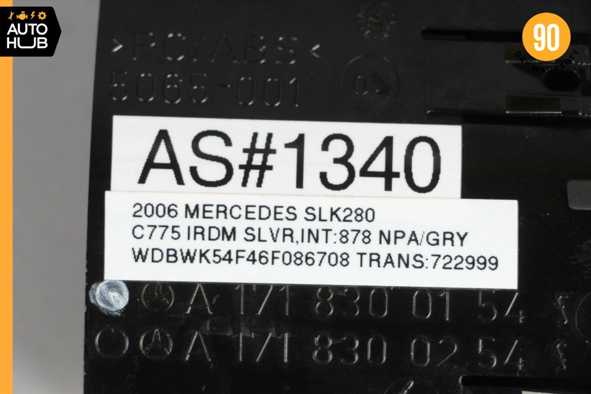 Mercedes R171 SLK280 SLK300 Air AC Vent Dash Left or Right Side Black OEM - photo 10