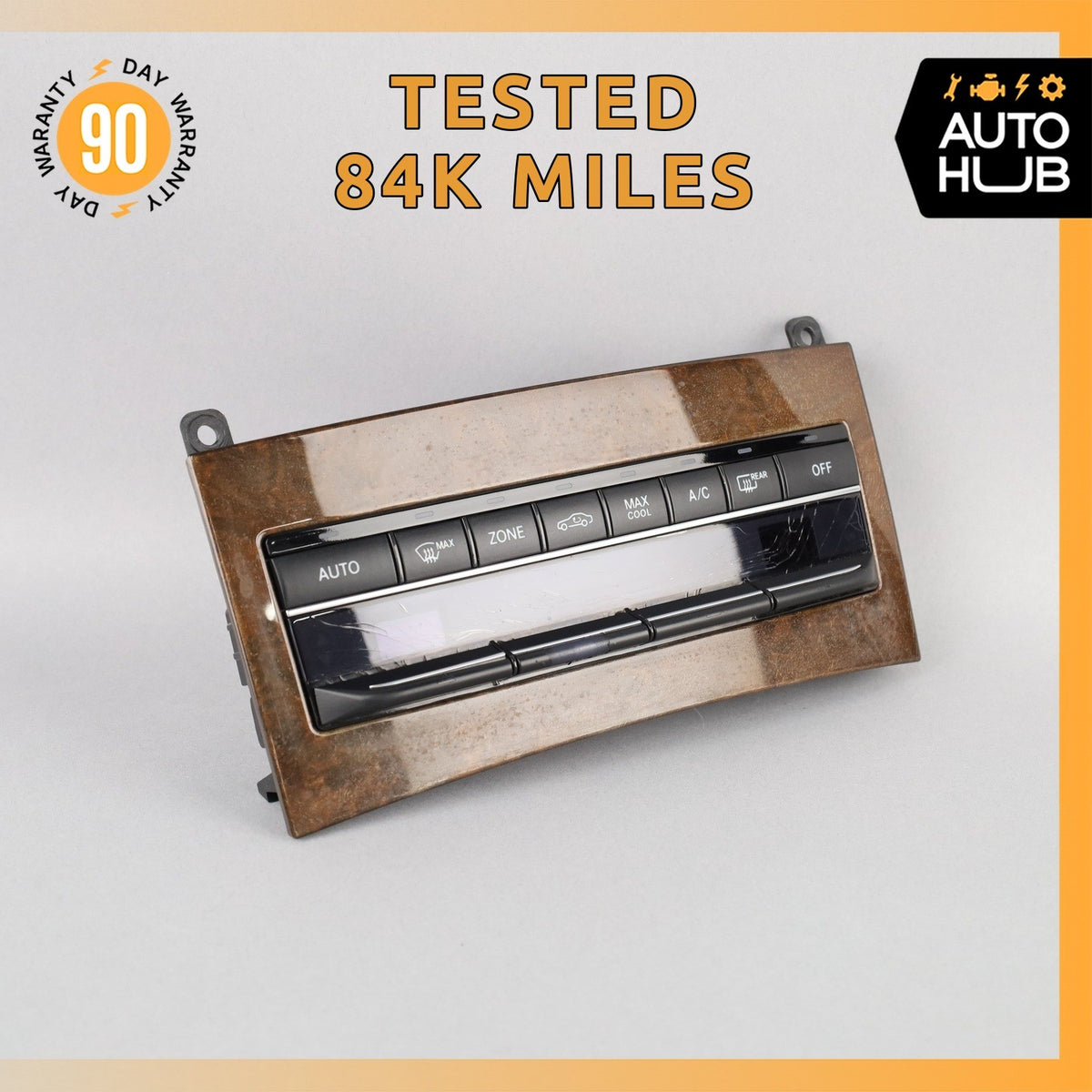 14-17 Mercedes W212 E350 E550 A/C AC Heater Climate Control Switch Wood OEM - photo 1