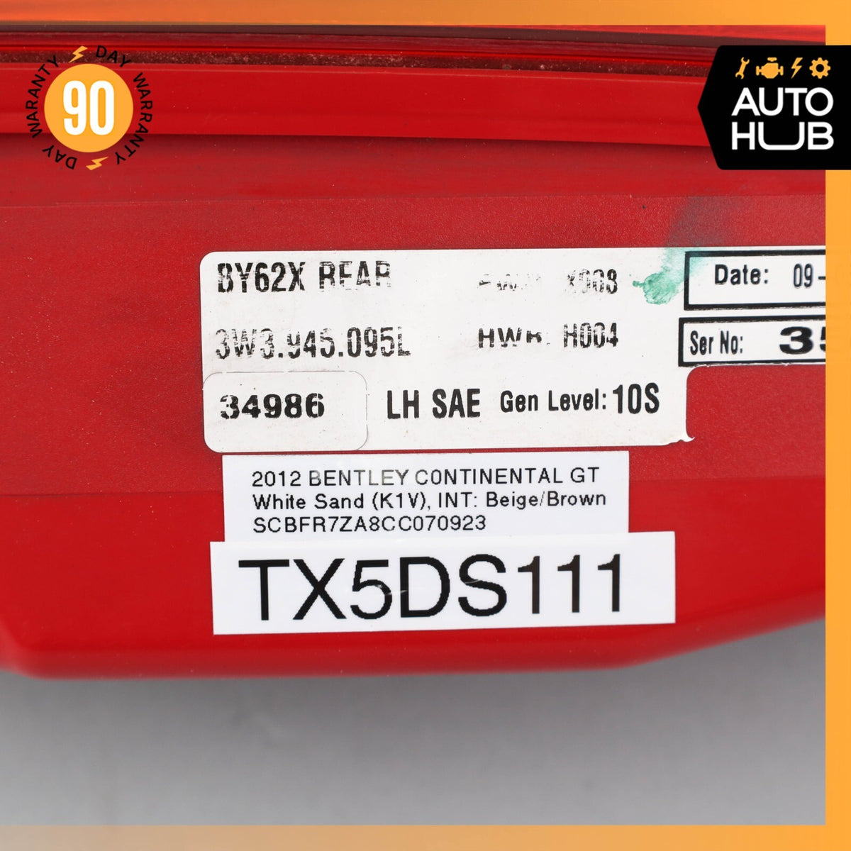 12-13 Bentley Continental GT GTC Left Driver Side LED Tail Light Lamp OEM 56k - photo 20