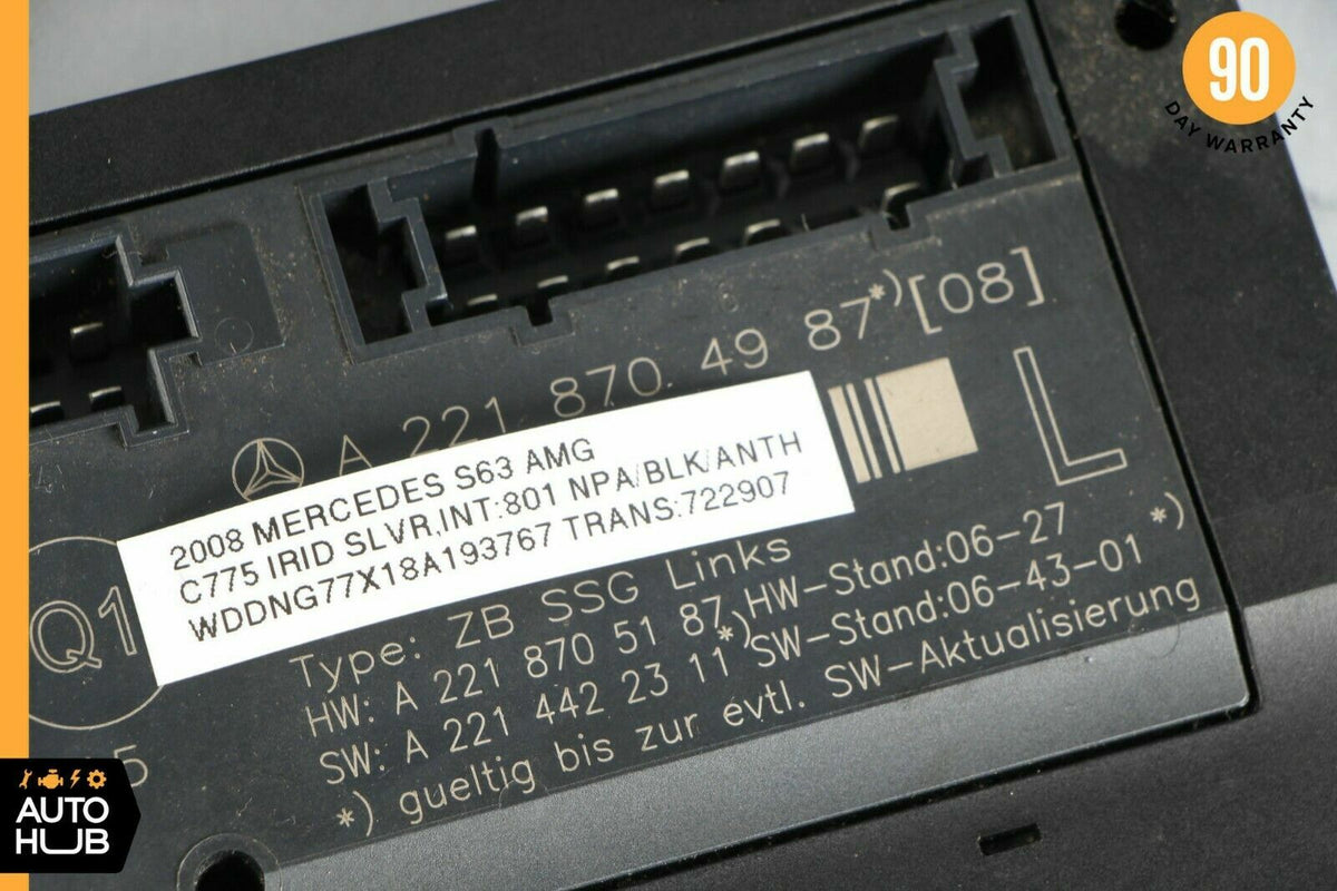 07-13 Mercedes W221 S63 AMG Front Left Driver Side Under Seat Control Unit OEM - photo 6