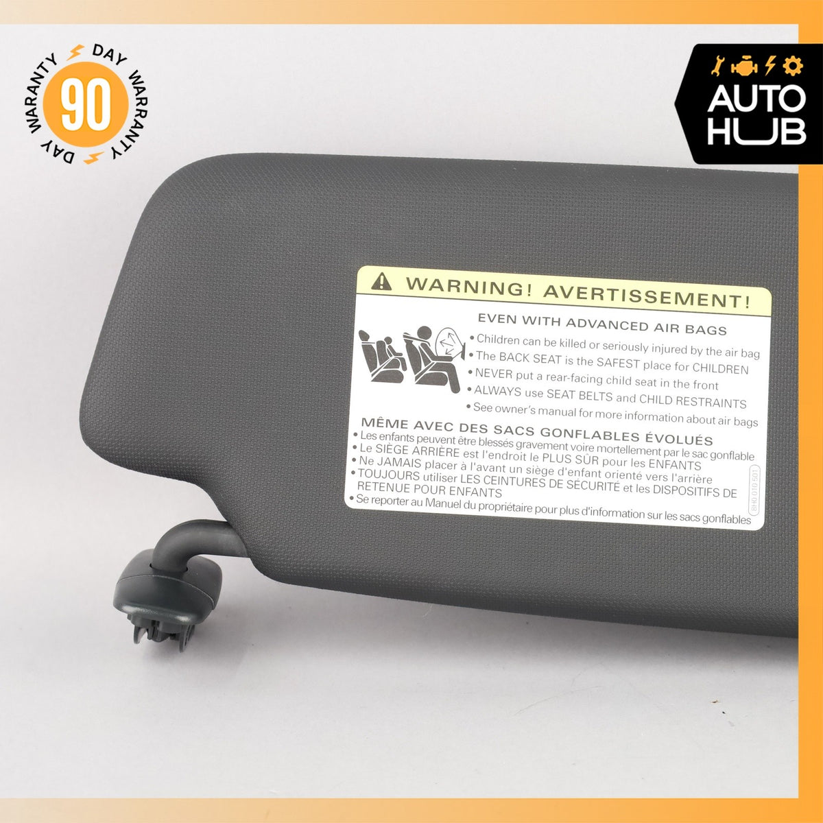 13-17 Audi 8R Q5 Left Driver Sunvisor Sun Visor Black OEM 74k - photo 4