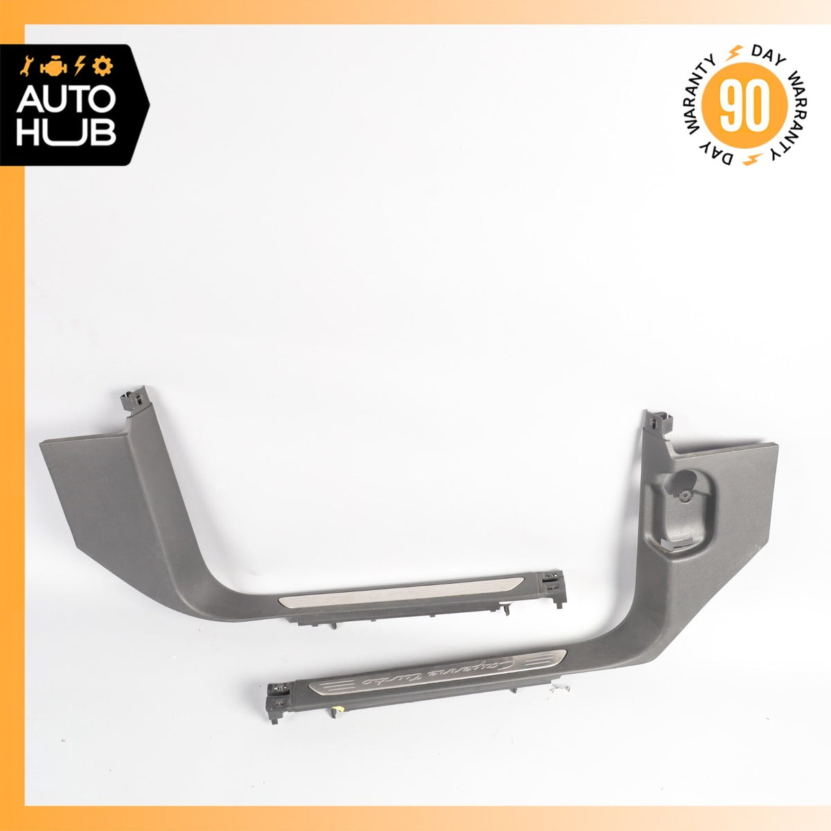 11-18 Porsche Cayenne 958 Turbo S Front Left & Right Side Sill Plate OEM - photo 1