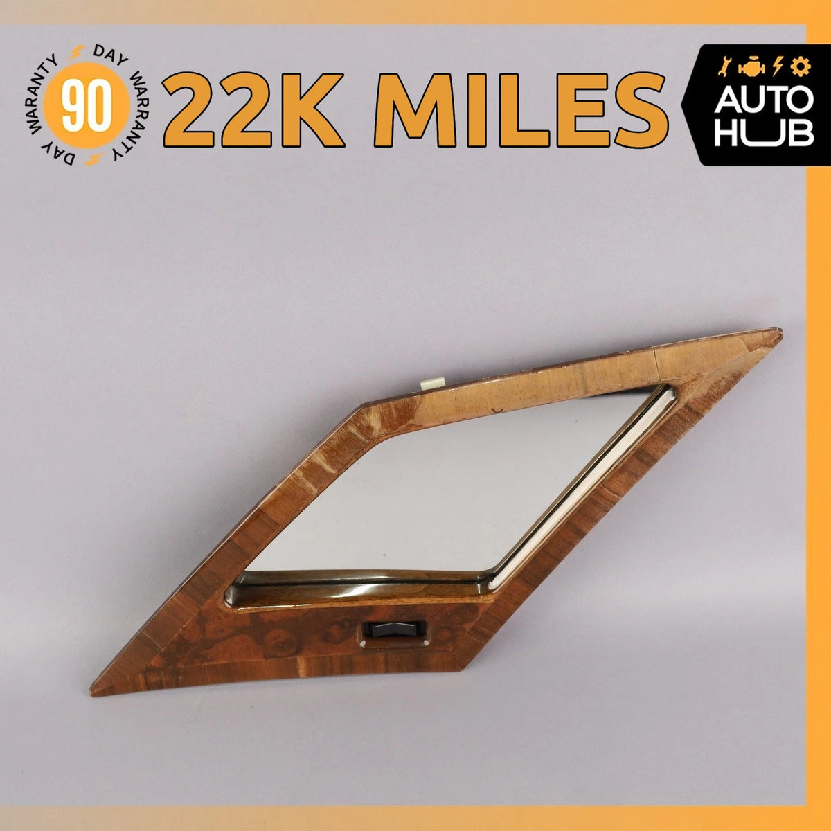 81-98 Rolls Royce Seraph Spirit Rear Right Quarter Vanity Glass Mirror Wood OEM - photo 1