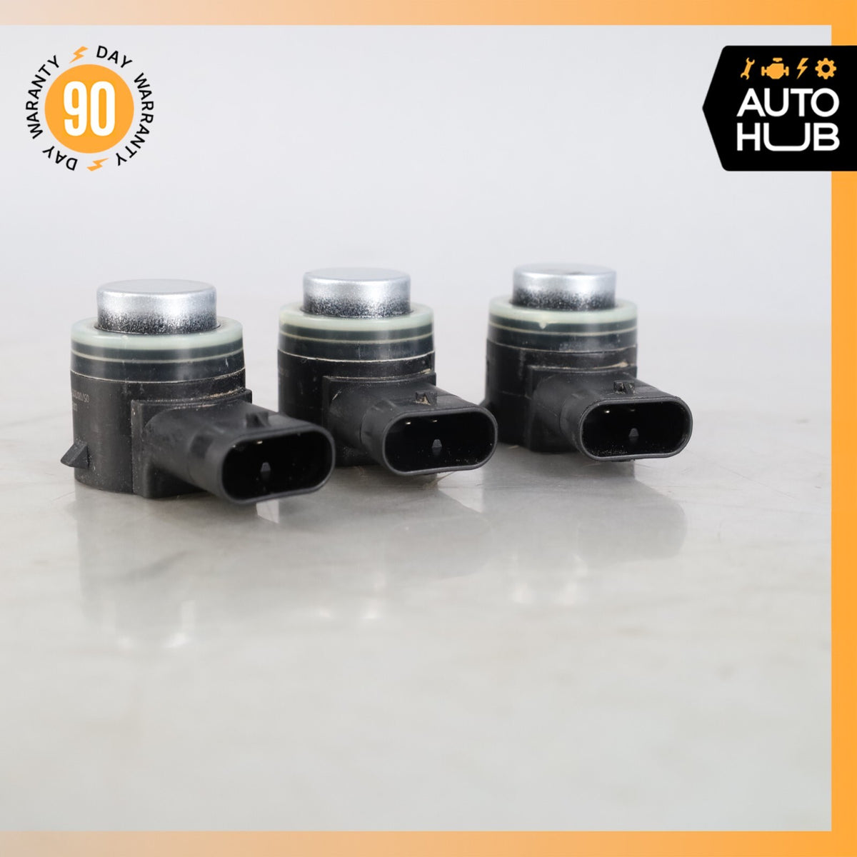 Porsche Cayenne 958 GTS Front Bumper Parking Assist Sensor PDC Set of 3 OEM - photo 6
