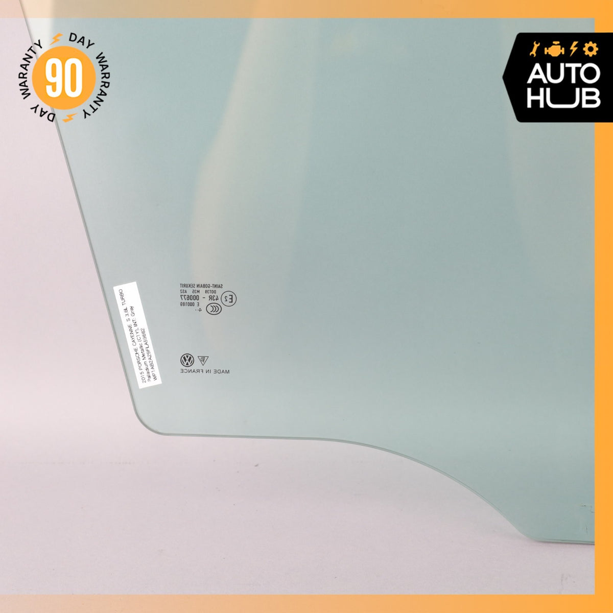 11-18 Porsche Cayenne 958 Front Left Door Window Glass 95854251100 OEM - photo 11