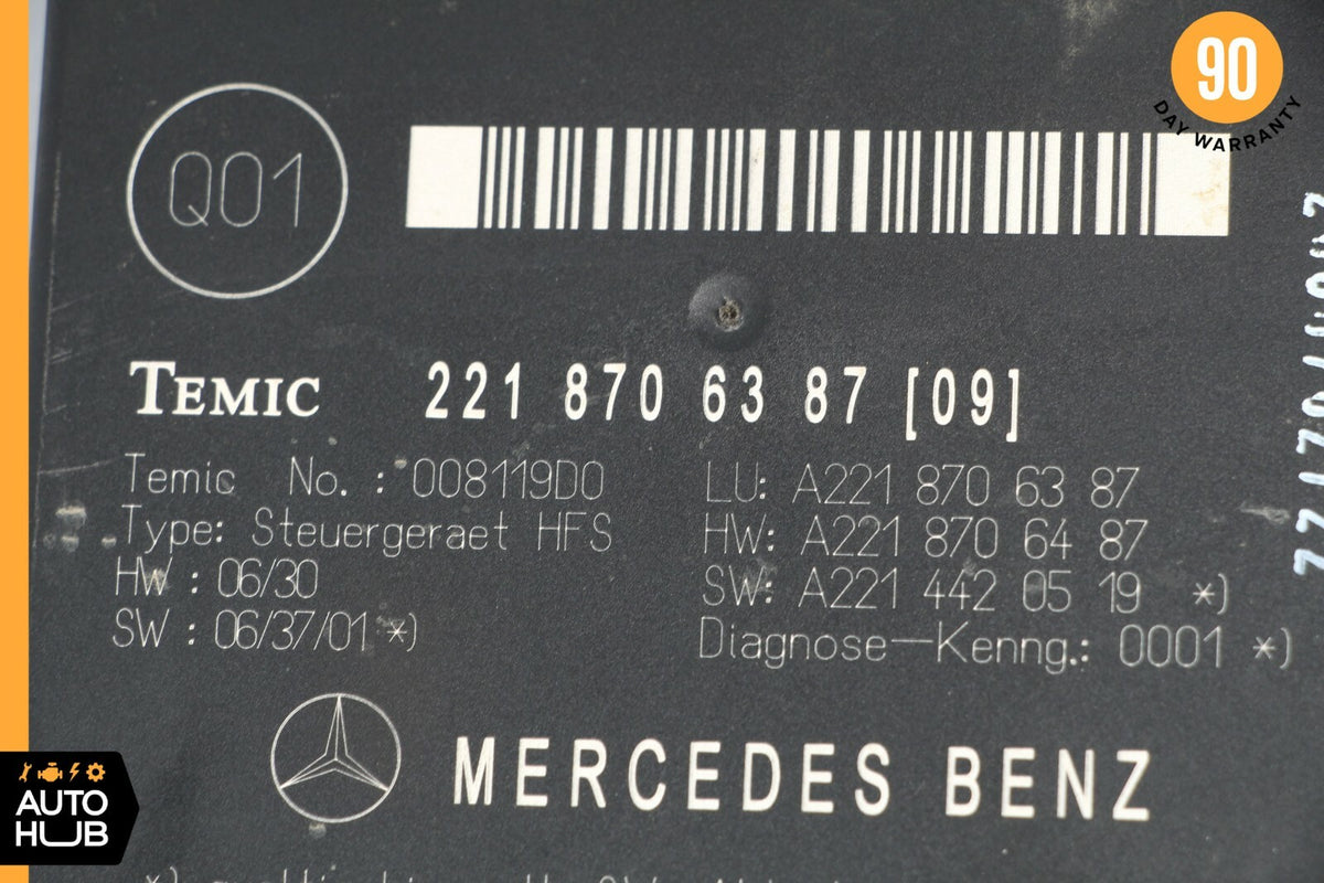 07-09 Mercedes W216 CL65 S550 Trunk Release Remote Open Close Control Module OEM - photo 2