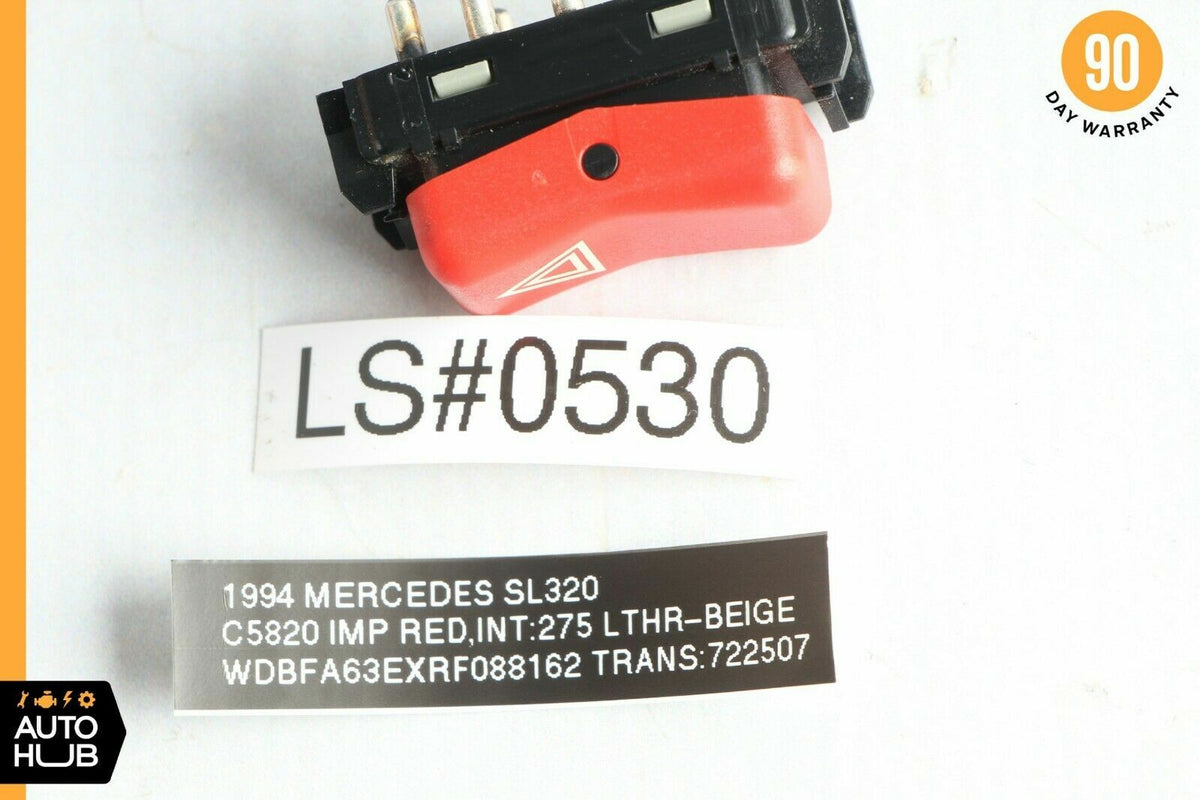 90-95 Mercedes R129 SL320 Hazard Warning Light Switch Button 1408205510 OEM - photo 6