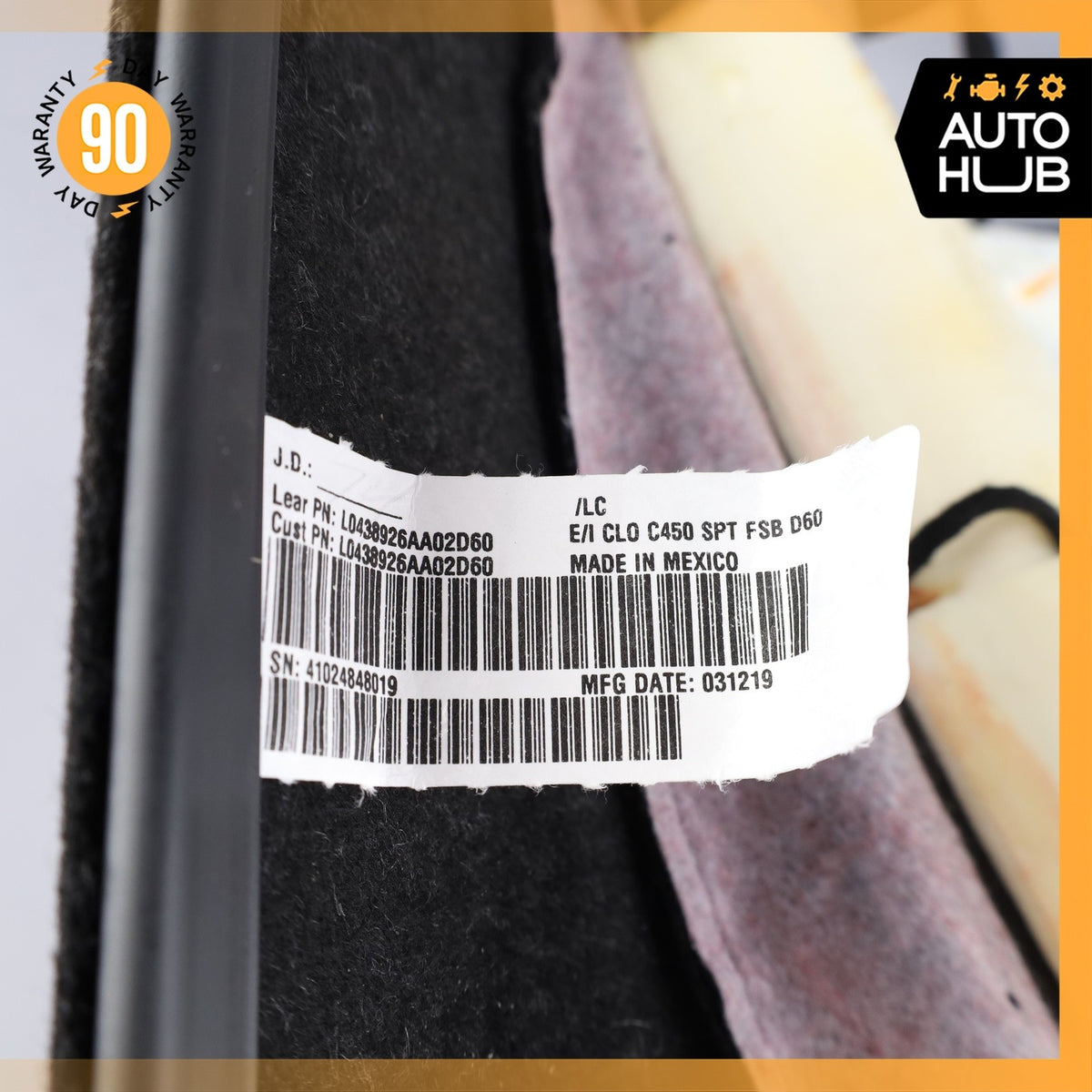 17-21 Mercedes W205 C43 AMG Top Upper Seat Cushion Front Right or Left Side OEM - photo 15