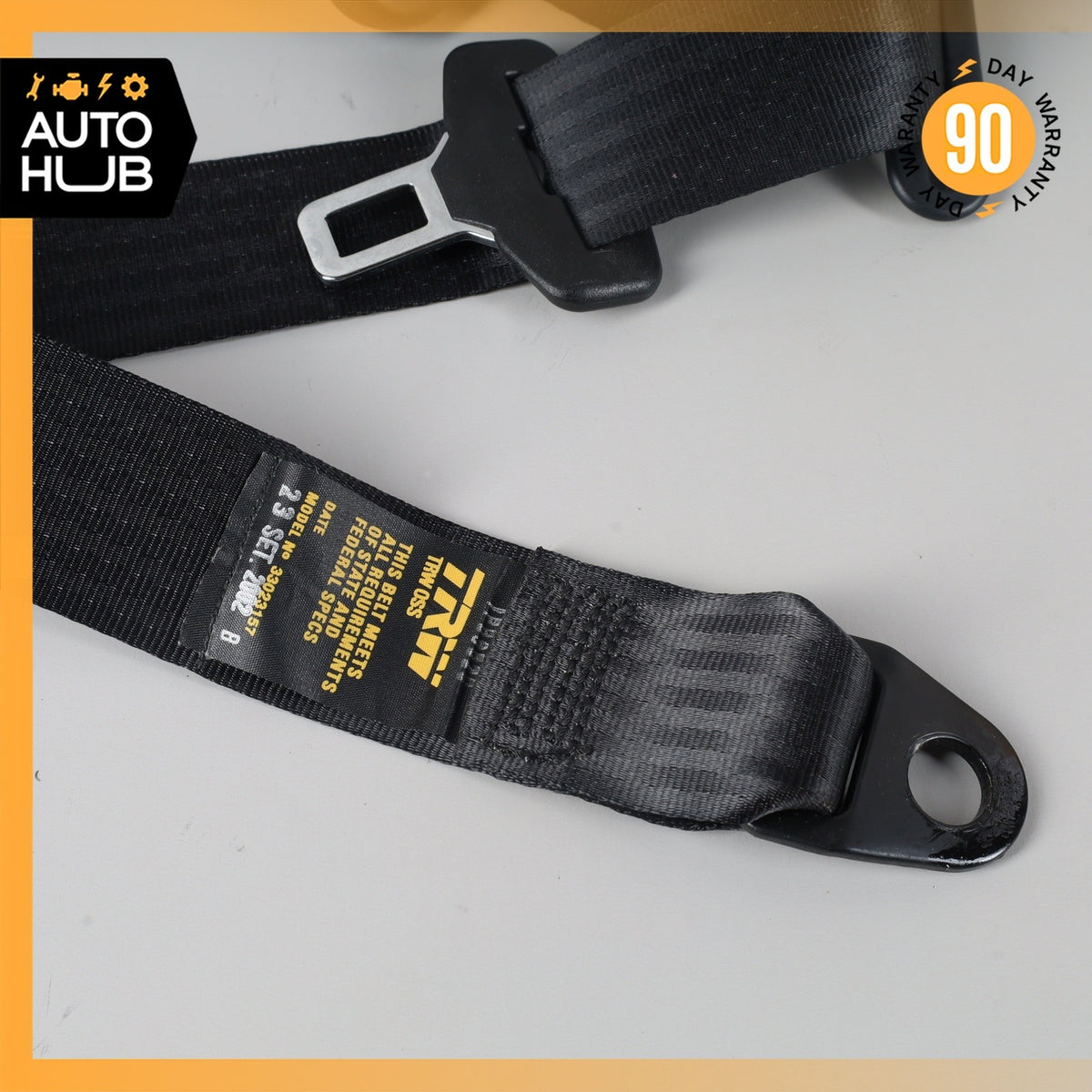 02-07 Maserati M138 4200 Coupe GT Rear Right Passenger Side Seat Belt Black OEM - photo 5