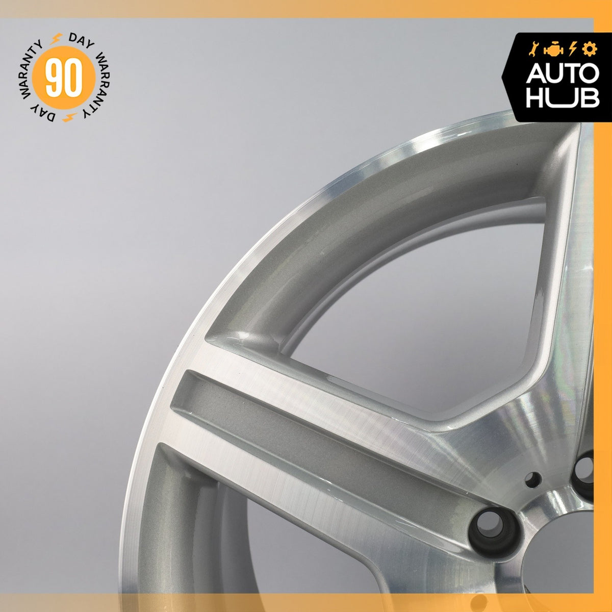 Mercedes W221 S550 CL63 AMG 8.5 x 19 19" Front Wheel Rim Polished Silver OEM - photo 3